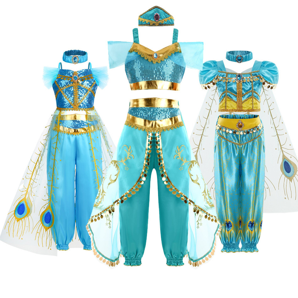 Women Formal Party Wear Dress - Jasmine Princess Dress Aladdin's Lamp Princess