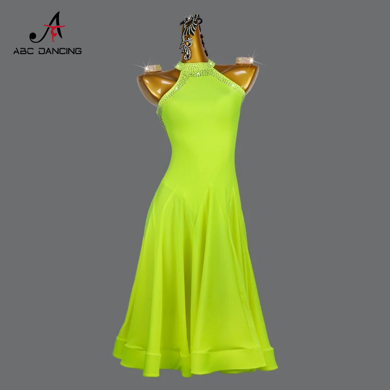 Women Formal Party Wear Dress - Chuyên Nghiệp Mới Vàng Nhảy Latin