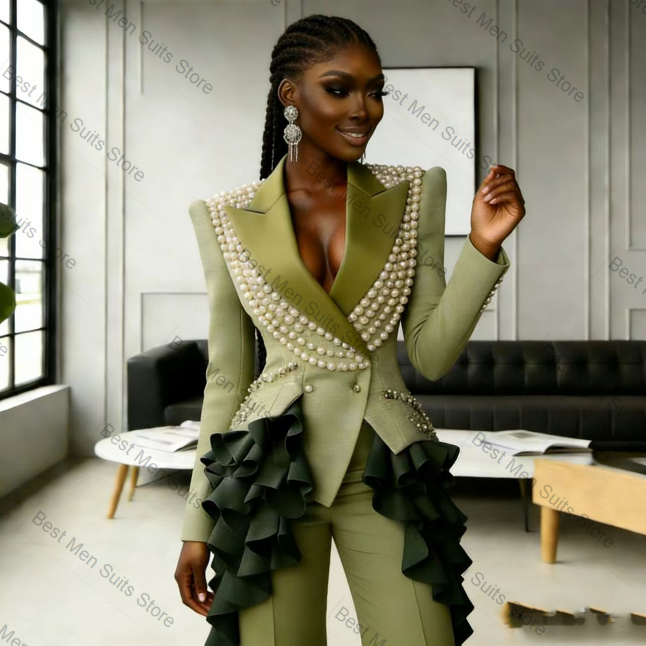 Pearls Green Women Suit Set 2  - đánh giá và giá Women'S Green Formal Wear