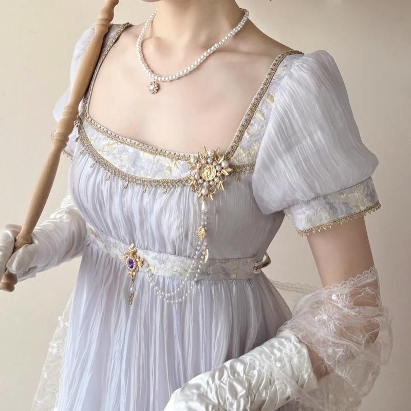 Handmade Regency Empire Waist  - đánh giá và giá Women'S Green Formal Wear