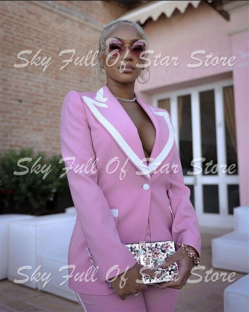 Elegant Pink White Contrast Pi - đánh giá và giá Women Formal Party Wear Dress