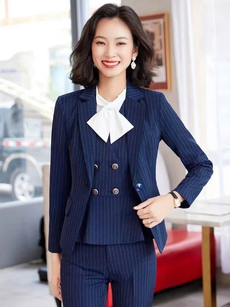 Fashion Striped Formal Busines - đánh giá và giá Women Formal Wear For Interview