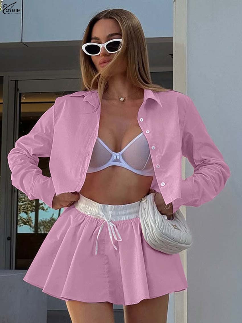 Oymimi Fashion Pink Cotton 2 P - đánh giá và giá Pencil Skirt Midi