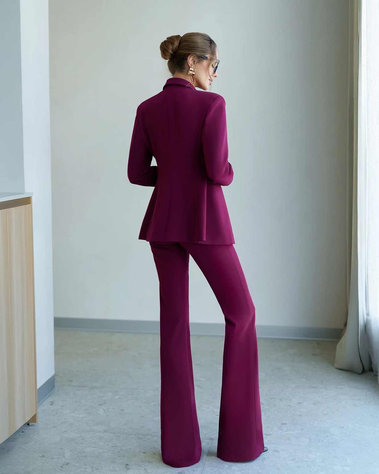 Pure Color Women Pants Suits S - đánh giá và giá Women Formal Party Wear Dress
