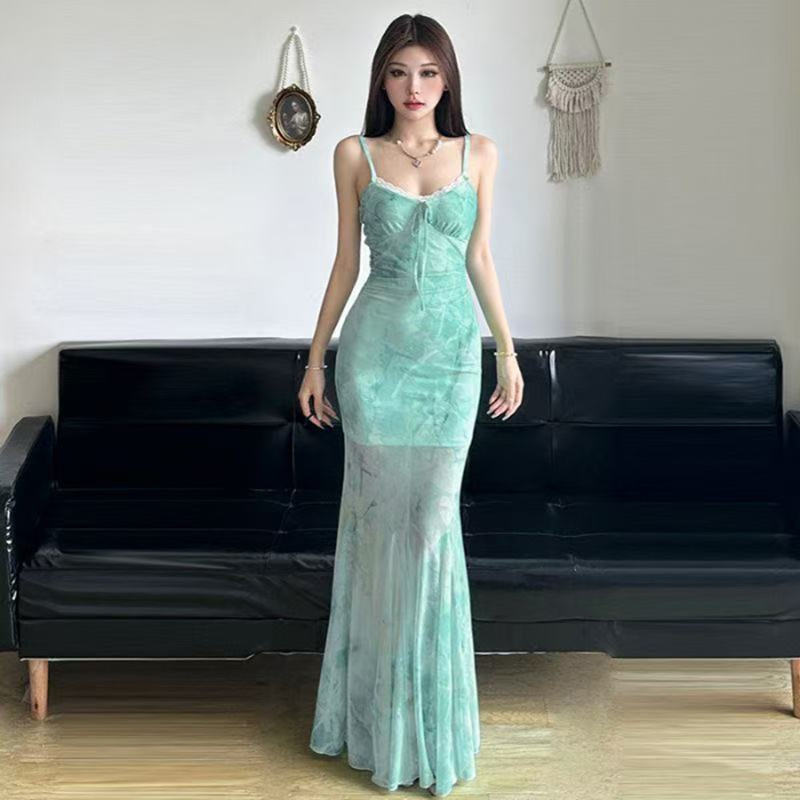 Summer Beach Long Dress Women  - đánh giá và giá Women'S Green Formal Wear